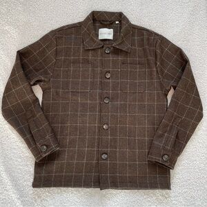 Stitch Note Men’s Wool Jacket EUC - Yarn Dyed Pecan, Size Large